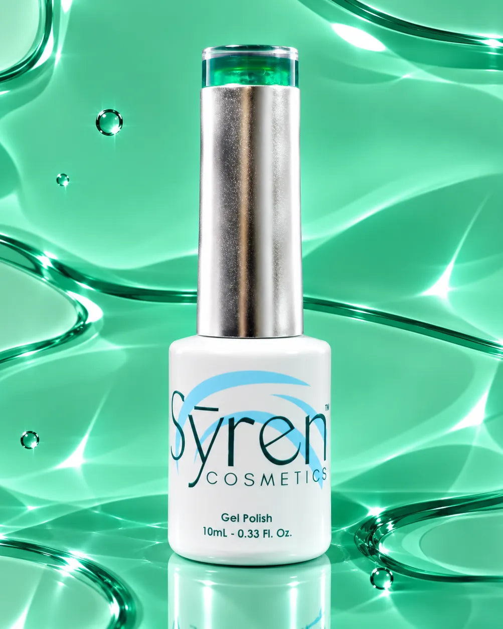 syren cosmetics green jelly polish 