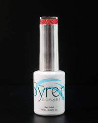 syren cosmetics left on red glitter polish