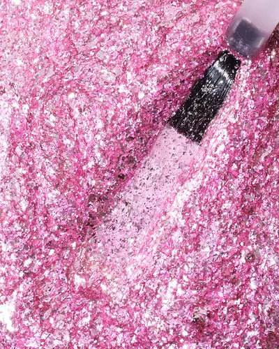 Paradise Punch Glitter Polish swatch