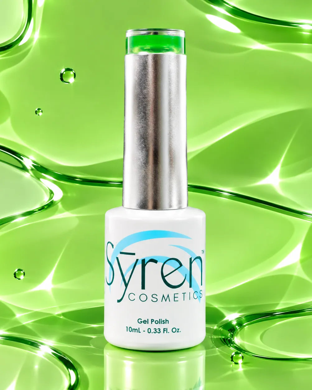 syren cosmetics green bright jelly polish 