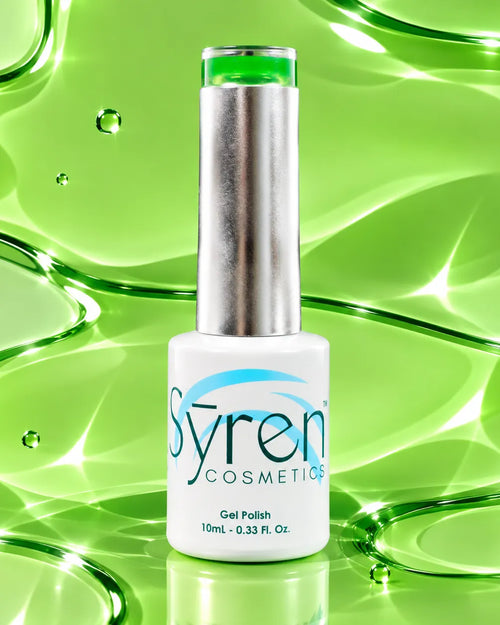 syren cosmetics green bright jelly polish 