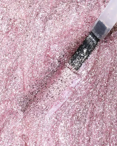 Pink Sand Glitter Polish swatch